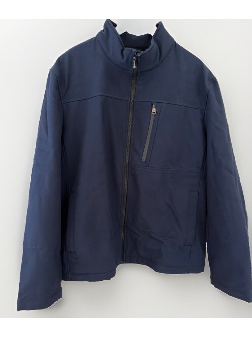 Calvin Klein Men’s Zip Front Jacket Size XL Navy Water Resistant Stretch NWOT